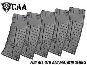 CAA-MAG-003BK　CAA AIRSOFT 140Rds スプリングマガジン 5本セットバリューパック CAD-MAG-59-V-BK