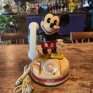 正月価格・１円スタート・昭和レトロ ・ミッキーマウス ・ダイヤル式電話 ・Mickey Mouse ・ディズニー 神田通信工業