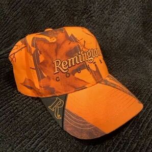 新品: Remington Countryオレンジ迷彩キャップ】レミントンカントリー: オレンジカモ帽子 狩猟 射撃 シューティング ハンティング 猟友会