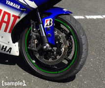 【即納可】反射リムテープ ステッカー グリーン 緑 Ninja1000 ニンジャ250 ZX-10R ZX-6R ZZX1400 ZX-14R ZX-12R ZX-250 Z1000 H2_画像1