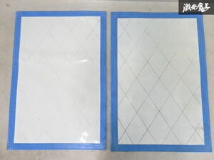 【2枚セット】メーカー不明 汎用品 大型 トラック ダンプ 用 マッドガード 泥除け 白系 素材 エナメル 縦：約90㎝ 横：60.5㎝ 棚C-6