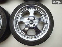 ●ワーク VS VS-SD 17インチ 8.5J +28 +22 PCD 114.3 4H ハブ径 約73ｍｍ メッキ タイヤ付 215/45R17 4本 シルビア 180SX ローレル 棚L-1_画像5