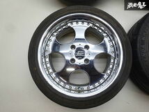 ●ワーク VS VS-SD 17インチ 8.5J +28 +22 PCD 114.3 4H ハブ径 約73ｍｍ メッキ タイヤ付 215/45R17 4本 シルビア 180SX ローレル 棚L-1_画像4