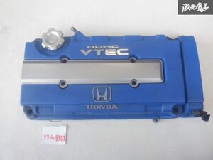 【青結晶塗装】 ホンダ 純正 EG6 シビック B16A ヘッドカバー カムカバー タペットカバー プラグカバー付 EK9 B16B DC2 B18C 棚22-4