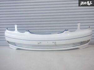 【割れなし!】 トヨタ 純正 JZS160 JZS161 16 アリスト フロントバンパー 52110-3A140 パール白系 フォグ付 即納 棚2F-G-5