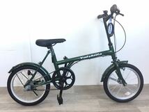 16インチ 内装3段ギア ミニベロ 自転車 (1732) グリーン QT3NB08092 未使用品 ◎_画像2