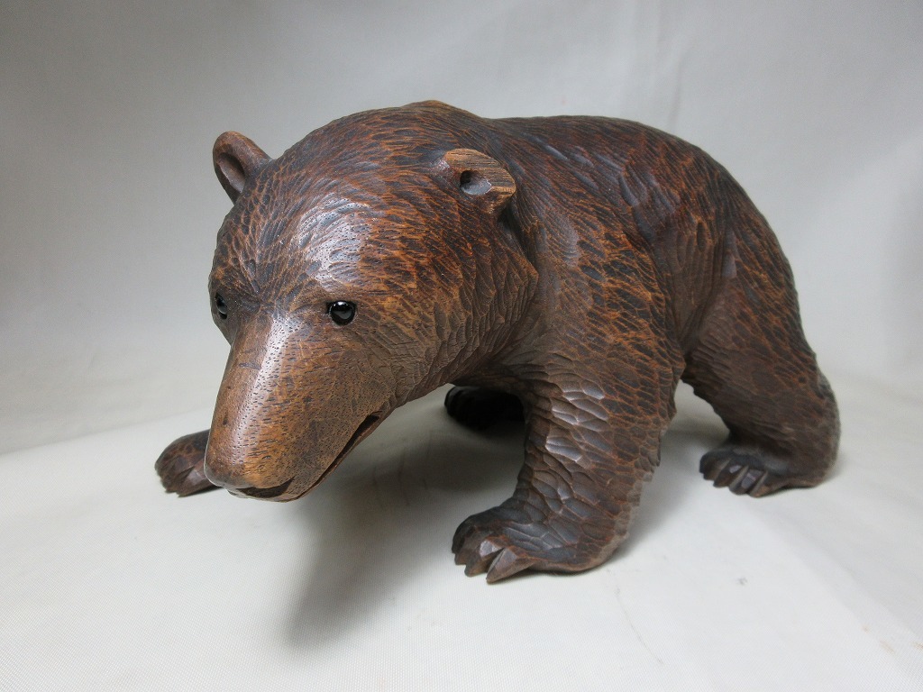 海外通販 アイヌの木彫 作家もの 荒良作 北海道木彫 | wolrec.org
