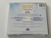 AC/DC / WHO MADE WHO CD ATLANTIC US 781650-2 86年新曲3曲入サントラ,Sink The Pink,Hells Bells,For Those About To Rock,Chase The Ace_画像2