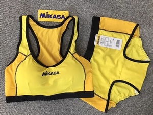 MIKASA ミカサ　スポーツブラ ショーツ セット　M size カラー：yellow