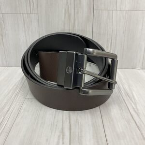 リバーシブル 【W32～W44】 Timberland ティンバーランド Full Grain Leather Belt フルグレインレザー 本革 ベルト Reversible Belt 黒/茶