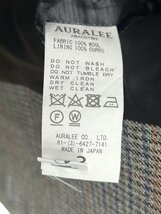 AURALEE (オーラリー) DOUBLE FACE CHECK LONG COAT A8AC01BN チェックロングコート 3 Sサイズ相当 ウール グレー 日本製 メンズ /027_画像8