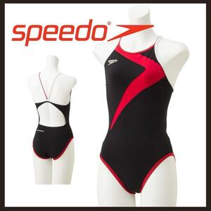 ●○新品 未使用 SPEEDO 定番トレーニング 練習用 水着 スイムウェア O レッド○●