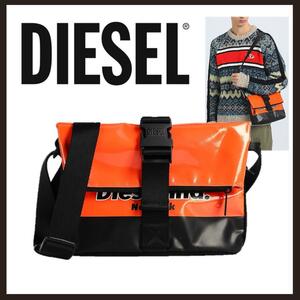 ○★新品 未使用 DIESEL ターポリン ショルダー 定番ショルダーバッグ 橙○●