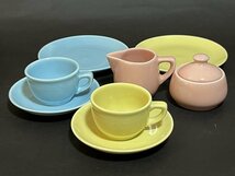 ◆ MELITTA メリタ 小さな ままごと用 ミニチュア C&S×２ クリーマー シュガーポット 小皿×２ 計６点セット ◆_画像1