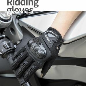 グローブ メッシュ 手袋 バイクグローブ サイクリング スマホ操作対応 大人気 新品 送料無料 黒色 XXLサイズの画像6