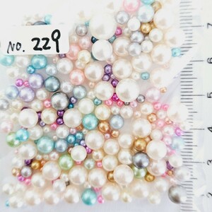 No.229| hole none pearl ( Mix ) deco parts nails hand made .| anonymity delivery 