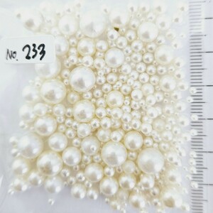 No.233| hole none pearl ( Mix * eggshell white ) deco parts nails hand made .| anonymity delivery 