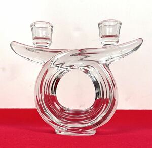 *Vintage Candle Stand Art Vannes France crystal glass candle stand holder France candle .. establish Christmas *