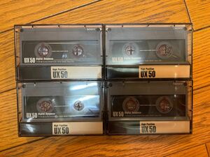 SONY カセットテープ ハイポジション　UX 50分　中古4本