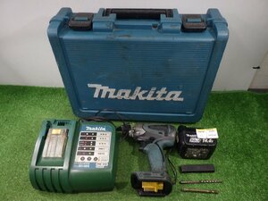 すぐ使えます★マキタ インパクトドライバー 14.4V TD135D 充電回数145回 充電器・バッテリー1個・ケース付 電動工具 makita 中古品