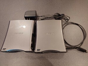 ジャンク BAFFALO 1TB外付けHDD CB1.0TU2 ＆BAFFALO CY1.0TU2 各1台 計2台(ACアダプタ・USBケーブル 各1個のみ)