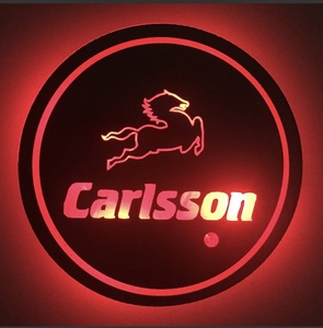 カールソンcarlsson　LEDドリンクコースターイルミネーション7色選択＆レインボーUSB充電式ドリンクホルダー 車載 2個セット