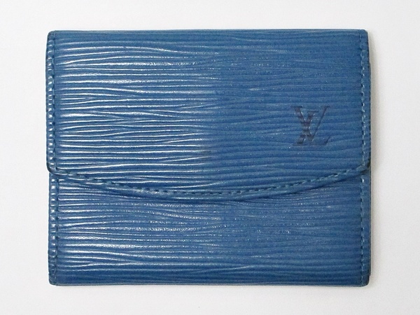 本物☆お買得☆値下げ☆LOUIS VITTON(ルイ・ヴィトン)☆エピ ボルトモネ・サーンプル ブルー M63415☆エピレザー コインケース☆匿名配送