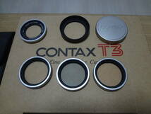 CONTAX T3 シルバー　　フィルター　フード付き_画像3