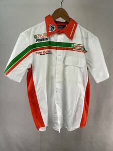 ARLENNESS アレンネス HONDA ホンダ CASTROL ピットシャツ WHITE/GREEN/F,RED Lサイズ 新品未使用 訳あり バイク チームウェア TENKATE