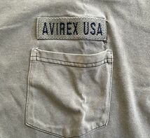 ＜古着＞AVIREX　OD色　オリーブ　Tシャツ　米Mサイズ　日約Lサイズ　1990年代購入　米国製_画像4