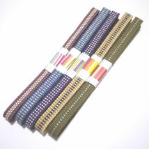 （00並尺）三分紐5本セット　国内産　木綿　真田紐　綿100％　紫・カーキ・小豆・ベージュ・青Samurai ribbon（Sanadahimo）_画像2