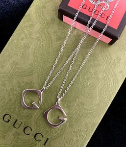 【即決/送料込み】GUCCI/グッチ Gロゴ/Gモチーフ ペアネックレス/ペンダント