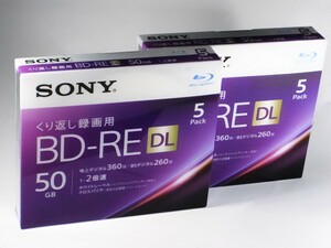 ■ SONY BD-RE 2層　50GB　2倍速 5枚パック 2個セット(5BNE2VJPS2)