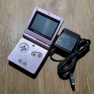 GBA ゲームボーイアドバンスSP パールピンク 充電器付き XJH13419362