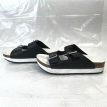 AU BANNISTER/オゥバニスター★フラットサンダル【24.0-25.0程度/黒×白/black×white】sneakers/Shoes/trainers◆Q-556_画像10