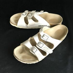 ドイツ製★BIRKENSTOCK/ビルケンシュトック★フロリダ/レザーサンダル【25.0/39/白/white】sandal/Shoes/trainers◆Q-537