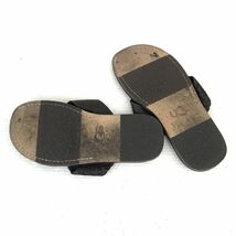 アグ/UGG★メンズ/レザーサンダル【25.0/USA7/men's/茶/BROWN】本革/春夏/ビーチ/室内/Shoes/sandal◆Q-564_画像4