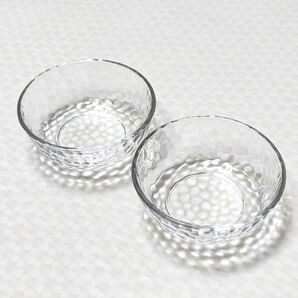 最終値下げ ガラス小鉢 スイーツカップ デザート椀 2個セット 直径 11cm 高さ 4.2cm