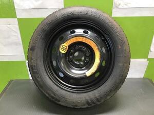 フィアット 500　ABA-31209　中古 スペアタイヤ　S135/80R14　6部山