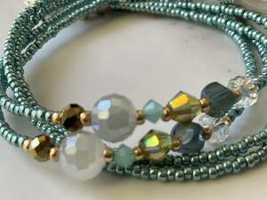  pearl blue Swarovski cut beads glass code mask code glasses chain glasses chain mask strap 