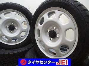 15インチ スズキ ハスラー純正 165/60R15 4.5J+45 100 バリ溝 中古タイヤアルミホイール【4本セット】 送料無料(MS15-3785）