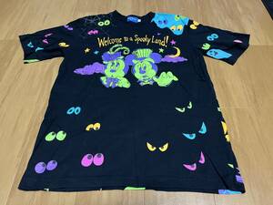 ディズニー シー ダッフィー 実写 ぬいぐるみ ランド TDS TDL ミッキー ミニー ４０周年 スプーキー　BOO ハロウィン　2023 Tシャツ　Ｌ