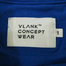 130【未使用】VLANK CONCEPT WEAR ブランクコンセプトウェア Tシャツ 半袖 サイズ1 ブルー_画像8