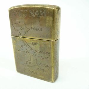 165 Zippo ジッポー ベトナム地図 65-66 65年 オイルライター　※中古