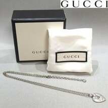 ★GUCCI GHOST NECKLACE 455540 ゴースト ハート チェーン ペンダント ネックレス Ag925 シルバー SV925 グッチ★_画像1