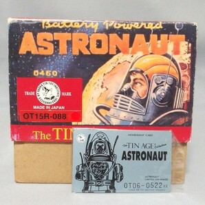 動作品★The TIN AGE Collection ASTRONAUT 復刻 大阪ブリキ玩具資料室 外箱 カード付き アストロノート 宇宙飛行士★の画像9