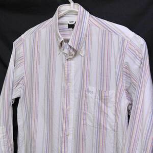  old clothes * filler long sleeve shirt multicolor pinstripe L xwp