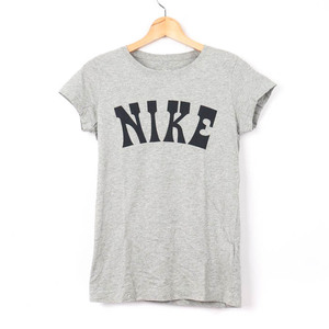 ナイキ 半袖Tシャツ ロゴT スリムフィット コットン100% レディース Lサイズ グレー NIKE