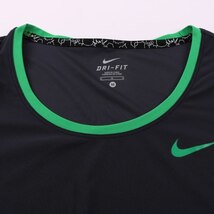 ナイキ Tシャツ 半袖 ストレッチ DRI-FIT ロゴ 無地 トップス スポーツウエア レディース Mサイズ ネイビー NIKE_画像4