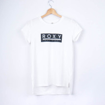 ロキシー 半袖Tシャツ ロゴT ハイローヘム フレンチ袖 レディース Sサイズ ホワイト ROXY_画像1